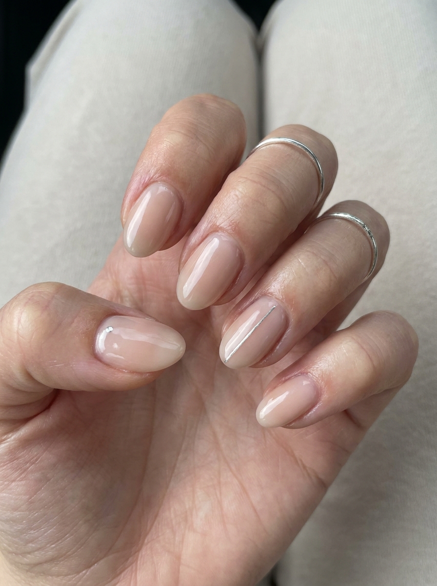 Glass Nails mit Silver Accent als Glass Nails Inspiration 2026